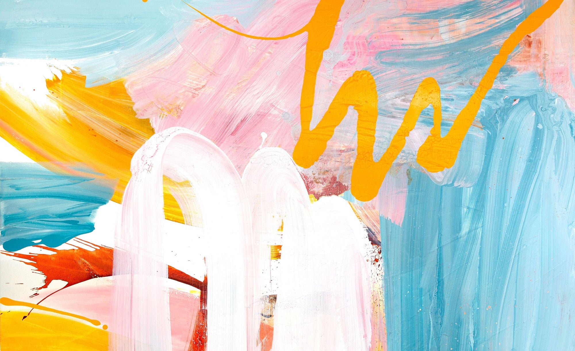 Brorwn abstract painting by Lotta Sirén