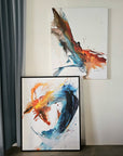 Two abstract artworks by Lotta Sirén