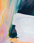 Abstract art with colorful brush strokes by Finnish artist Lotta Sirén