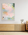 No Permission Needed - Limited Edition Canvas Print in white floater frame in a modern livingroom.