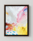 Crazy Enough - Canvas Print with dark oak floating frames