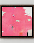 I Don't Like Pink - Limited Edition Canvas Print with dark oak floating frames
