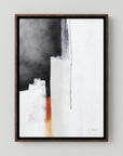 Fire and Ice - Abstract Limited Edition Canvas Print with dark oak floater frame