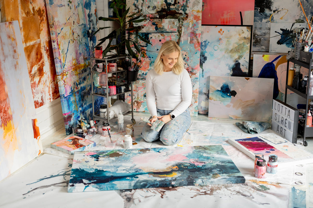 Lotta Sirén in her studio.