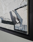 Framed abstract artwork by Lotta Sirén with a textured white background