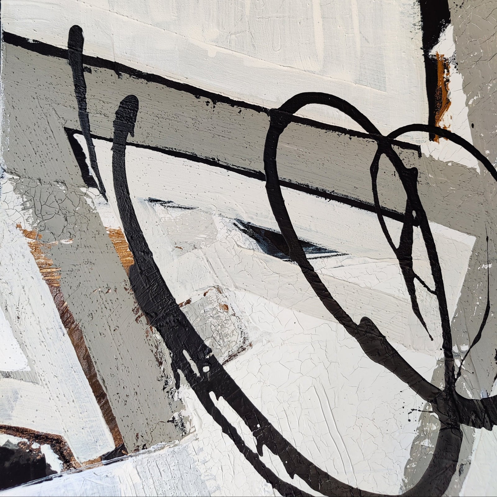 Close-up of empowering abstract artwork by Lotta Sirén