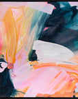 Abstract painting with vibrant colors and dynamic brush strokes by Finnish artist Lotta Sirén