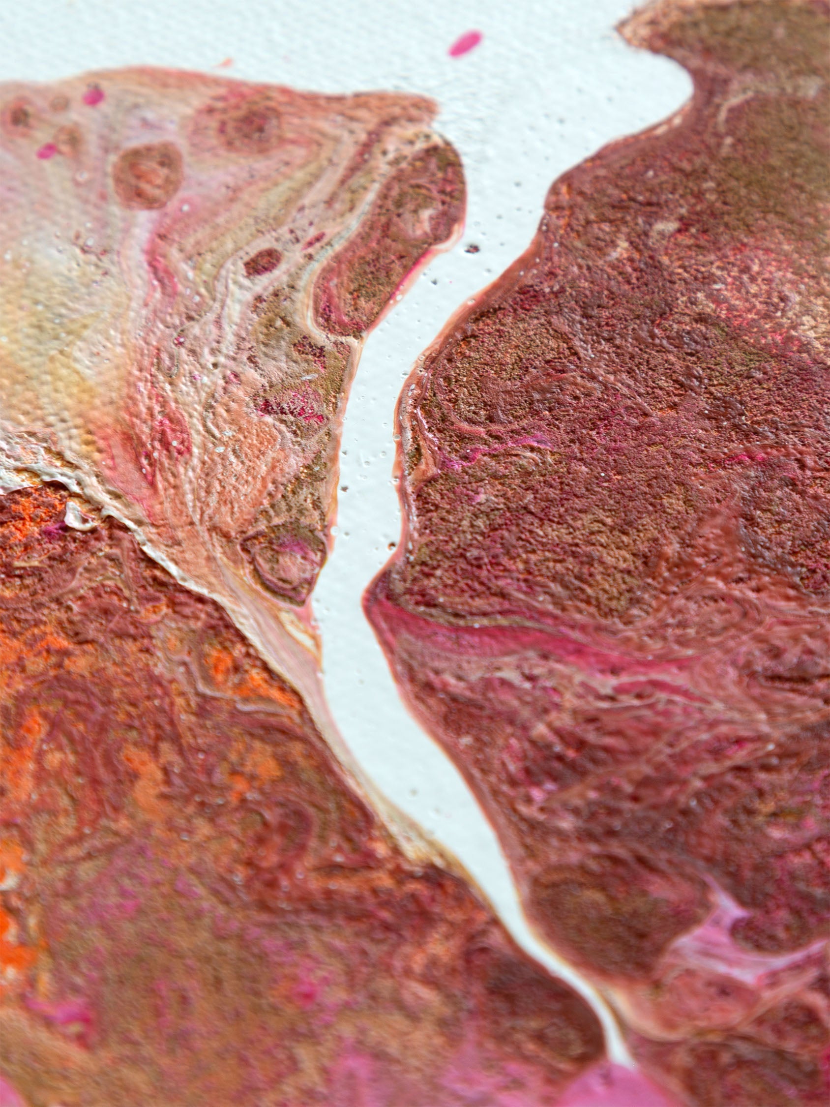 Close up of an abstract painting by Finnish  artist Lotta Sirén