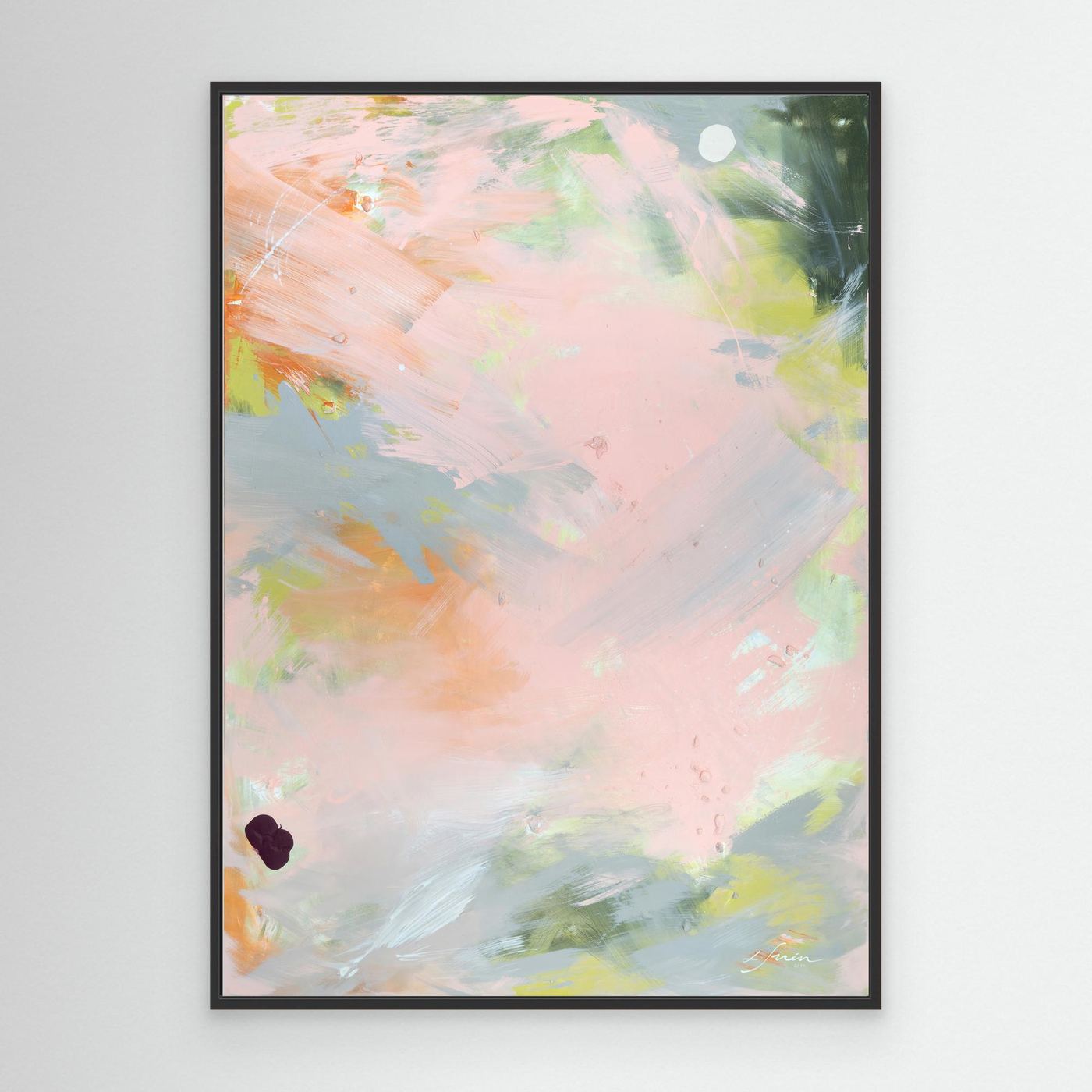 No Permission Needed - Limited Edition Canvas Print in modern black floater frame