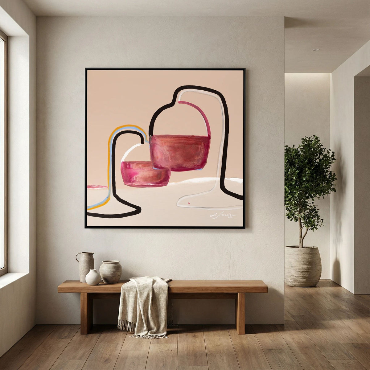 Tired, Yet Glass Half Full - Limited Edition Canvas Print 