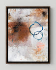 Us - Canvas Print with dark oak floating frames