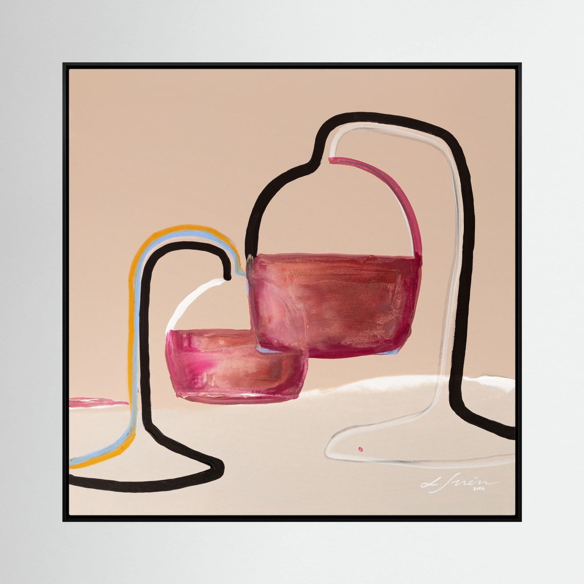 Tired, Yet Glass Half Full - Limited Edition Canvas Print 