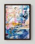 Blue Moon - LIMITED EDITION Canvas Print with dark oak floating frames
