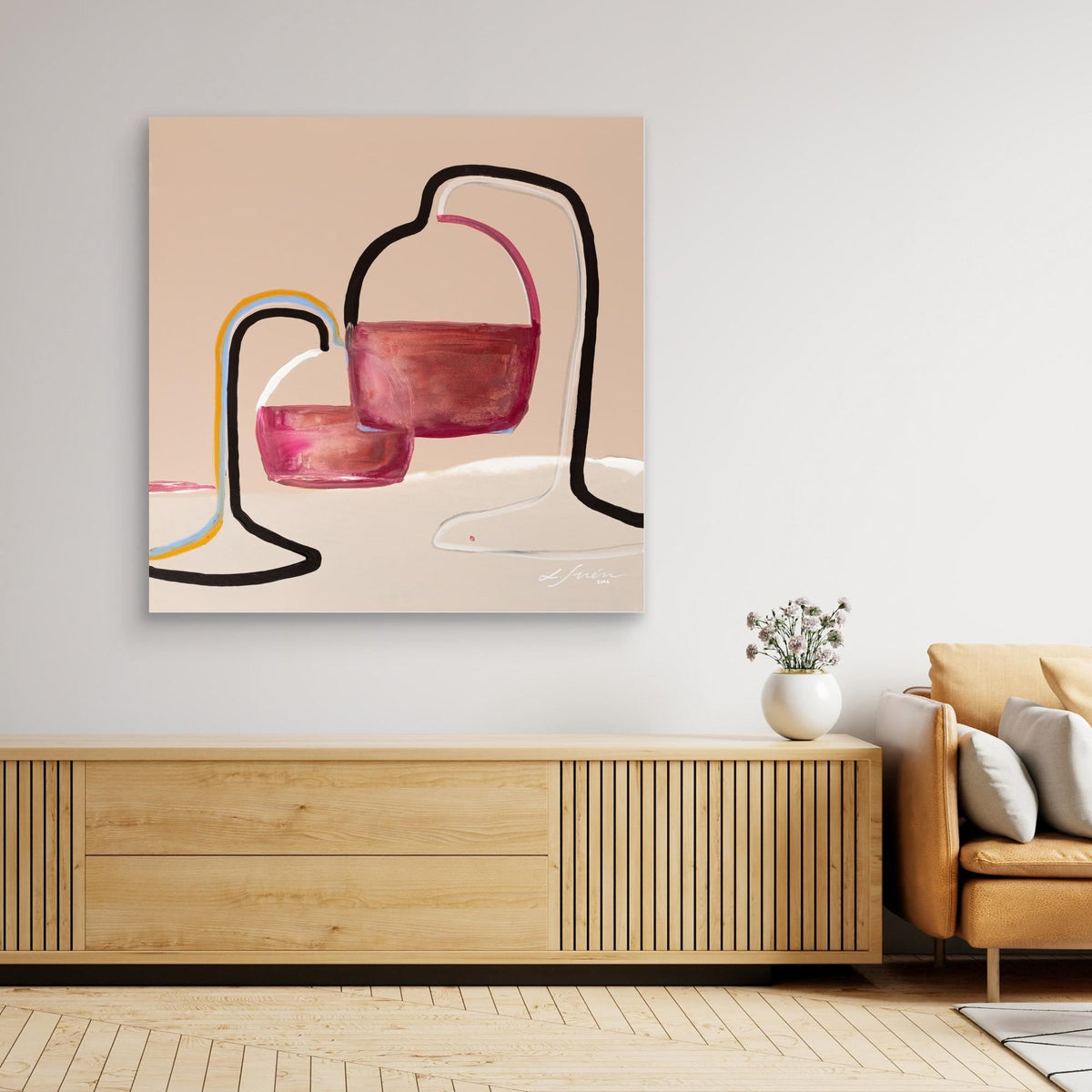 Tired, Yet Glass Half Full - Limited Edition Canvas Print 