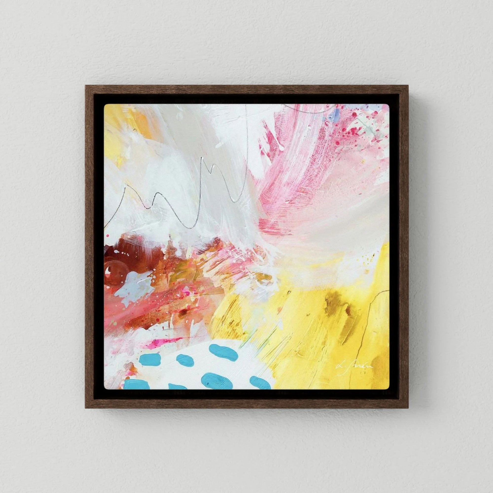 Not Crazy - Canvas Print with dark oak floating frames