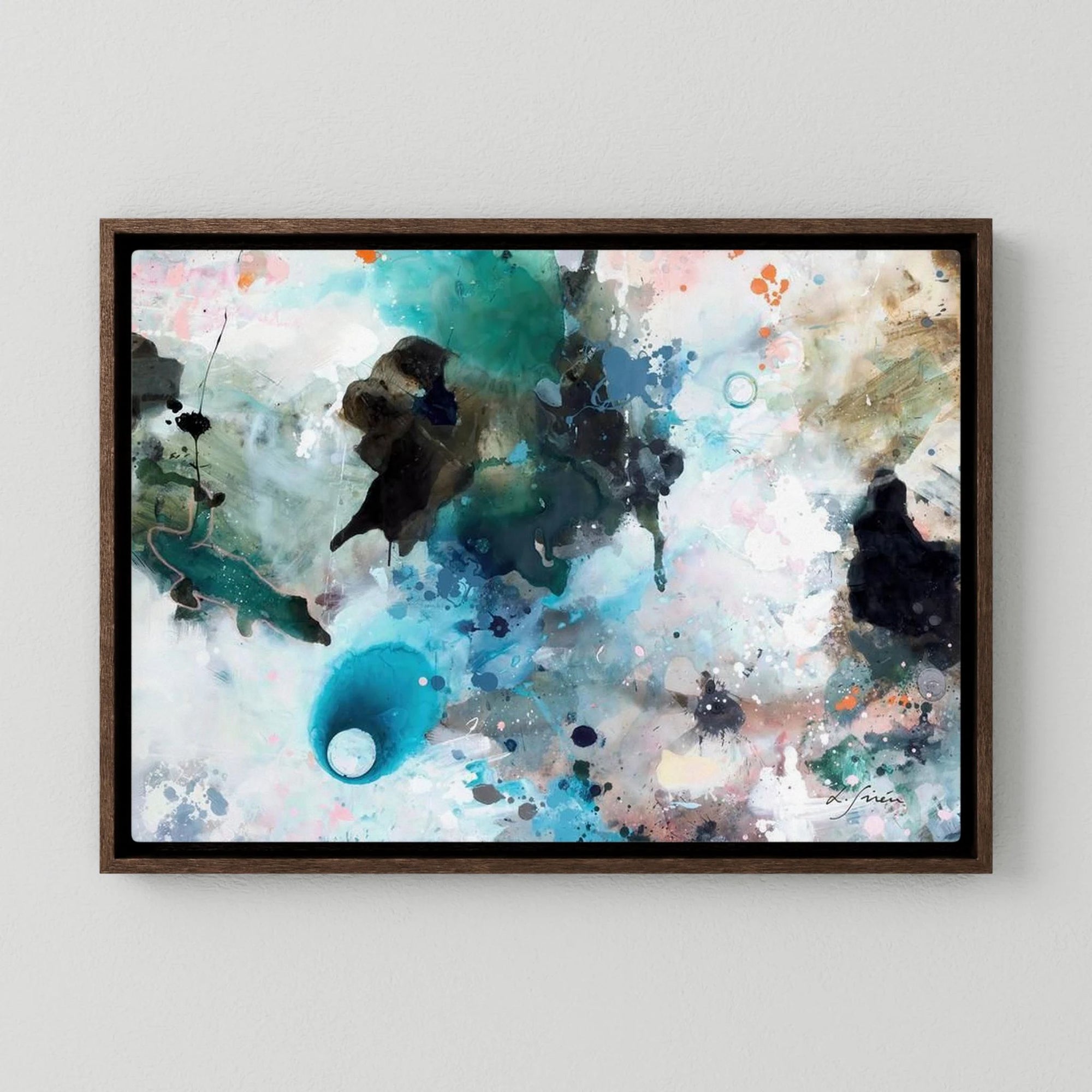 Holiday Mood - LIMITED EDITION Canvas Print with dark oak floating frames