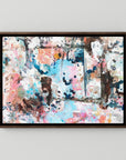 SMILE - LIMITED EDITION Canvas Print with dark oak floating frames