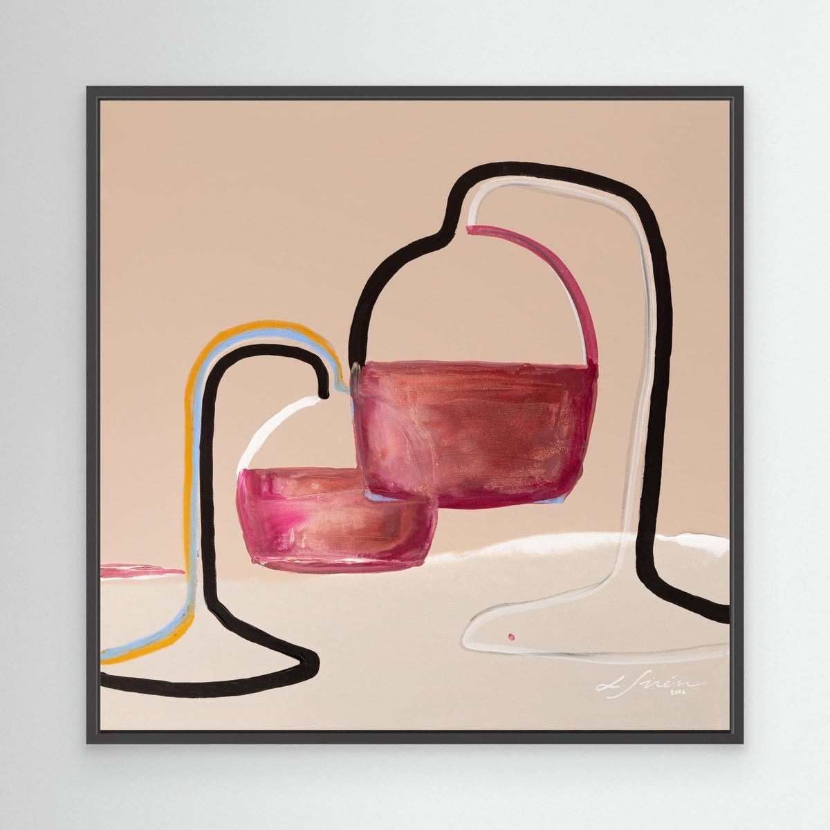 Tired, Yet Glass Half Full - Limited Edition Canvas Print 