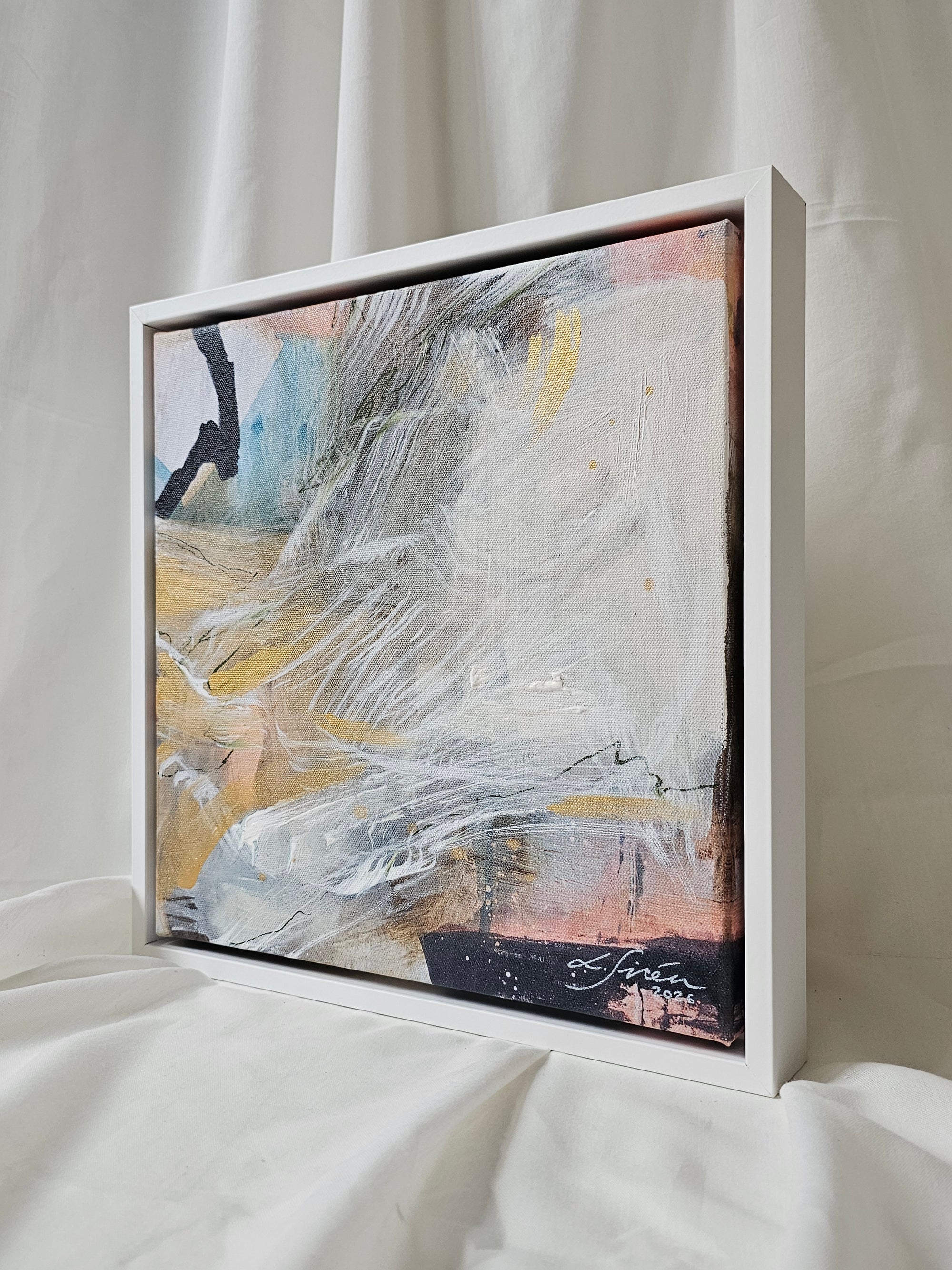 Unique Hand Embellished Canvas Print "WILD THING" 7/30
