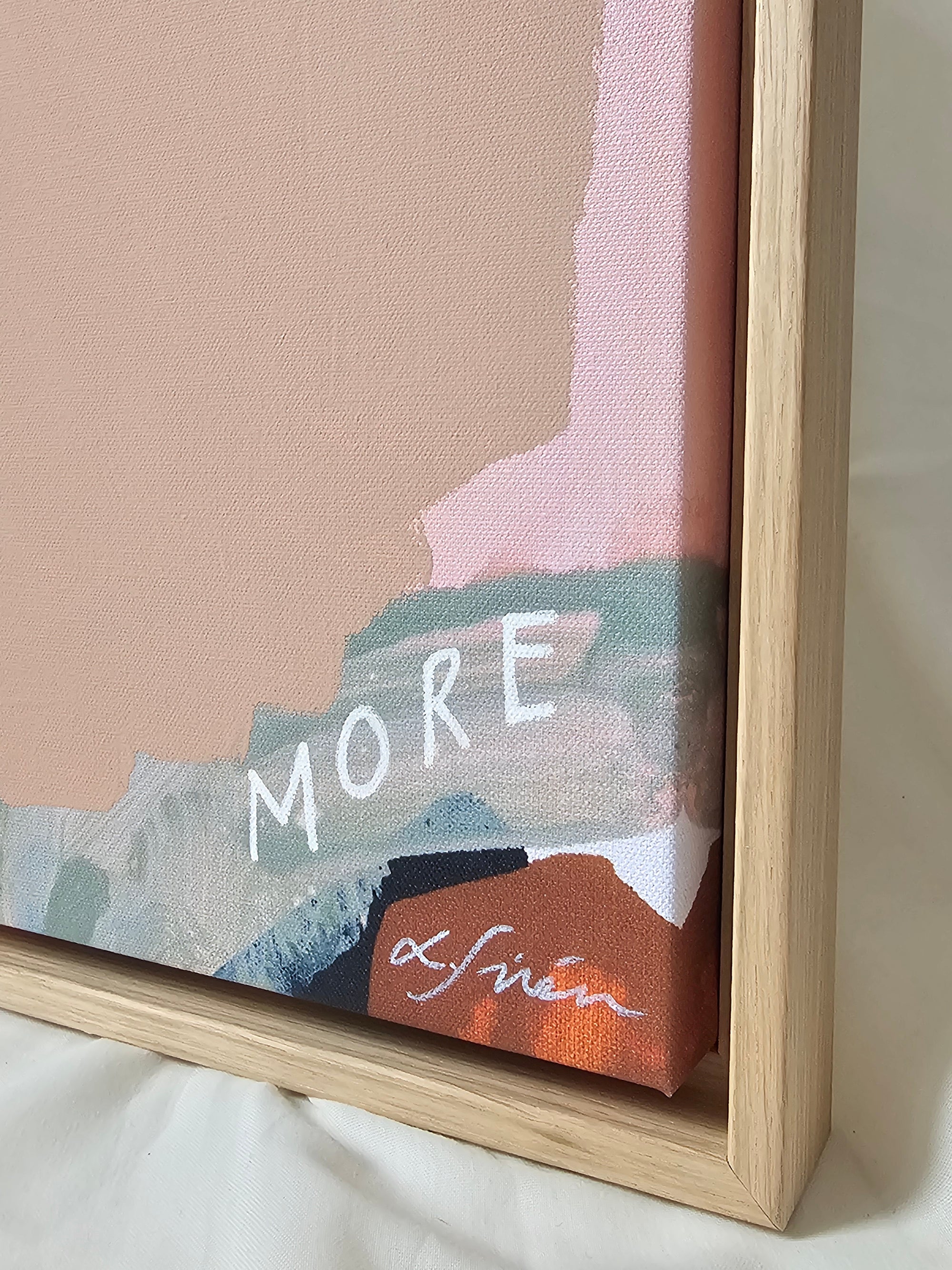 Unique Hand Embellished Canvas Print "Color Block" (Meant to be MORE) 24/30